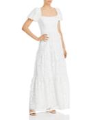 Aqua Lace Puff Sleeve Maxi Dress - 100% Exclusive
