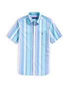 Vineyard Vines Stretch Cotton Striped Short Sleeve Classic Fit Shirt