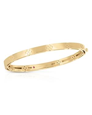 Roberto Coin 18k Yellow Gold Love In Verona Floral Bangle Bracelet