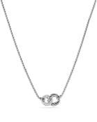 David Yurman Double Link Necklace With Diamonds