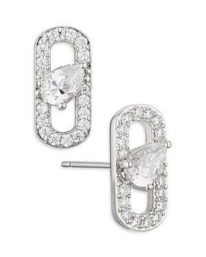Nadri Lucca Small Link Stud Earrings