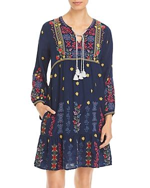 Johnny Was Daisy Floral Embroidered Dress