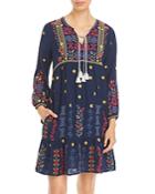 Johnny Was Daisy Floral Embroidered Dress