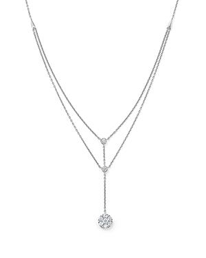 Diamond Station Y Necklace In 14k White Gold, .50 Ct. T.w.