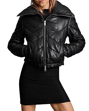 Allsaints Paislee Leather Puffer Jacket