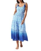 Tommy Bahama Scrolls Tiered Midi Dress Cover Up