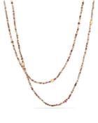 David Yurman Mustique Beaded Necklace With Andalusite, Citrine And Pink Tourmaline In 18k Yellow Gold