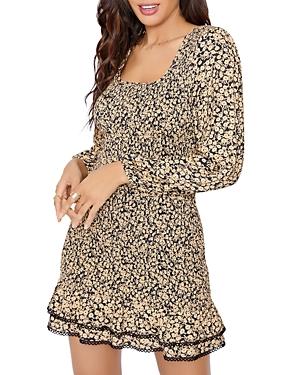 Lost And Wander Smocked Floral Mini Dress