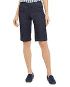 Nydj Tailored Bermuda Jeans Shorts In Lightweight Rinse