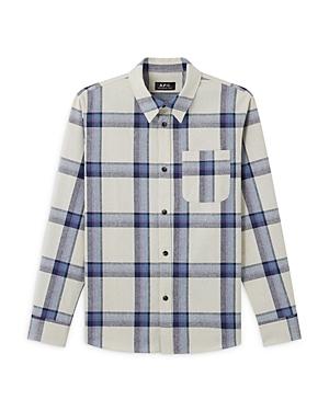 A.p.c. Trek Surchemise Plaid Regular Fit Button Down Shirt