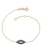 Kismet By Milka 14k Rose Gold Diamond & Blue Sapphire 10th Eye Haven Bracelet