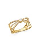 Bloomingdale's Diamond Triple-shank Ring In 14k Yellow Gold, 0.35 Ct. T.w. - 100% Exclusive