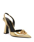 Versace Women's La Medusa Pointed Toe Slingback Pumps