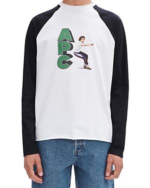 A.p.c. Valerian Cotton Logo Graphic Raglan Sleeve Tee