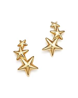 14k Yellow Gold Triple Star Climber Earrings - 100% Exclusive