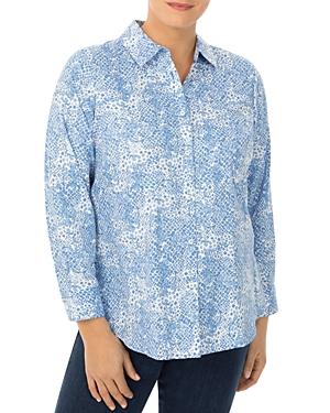 Foxcroft Plus Rhea Python Print Shirt