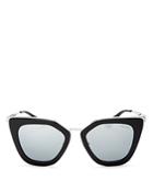 Prada Mirrored Cat Eye Sunglasses, 52mm