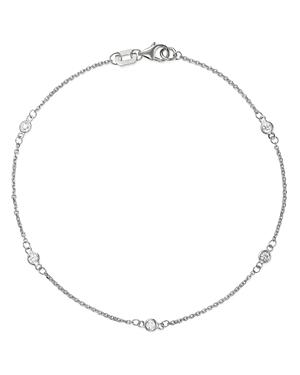 Bloomingdale's Diamond Station Bracelet In 14k White Gold, 0.10 Ct. T.w. - 100% Exclusive