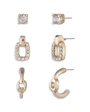 Lauren Ralph Lauren Crystal Link Earrings, Set Of 3