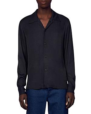 Sandro Requin Long Sleeve Camp Shirt