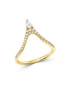Madhuri Parson 14k Yellow Gold Diamond Essentials V-ring