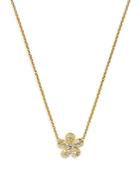 Colette Jewelry 18k Yellow Gold Flores Diamond Pendant Necklace, 16