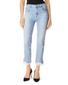 J Brand Ruby High Rise Crop Stovepipe Jeans In Fortuny Destruct