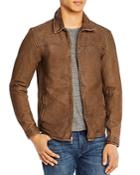 John Varvatos Star Usa Danny Distressed Leather Slim Fit Jacket