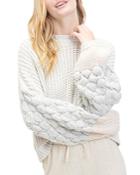Splendid Margo Textured Sleeve Sweater