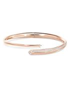 De Beers Forevermark Avaanti Pave Diamond Bypass Bangle In 18k Rose Gold, 0.55 Ct. T.w