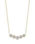 De Beers Forevermark Center Of My Universe Halo Five Stone Necklace In 18k Yellow Gold, 0.95 Ct. T.w.