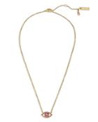 Kurt Geiger London Pink Crystal Evil Eye Pendant Necklace, 16-18