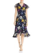 Adrianna Papell Floral-print Chiffon Midi Dress