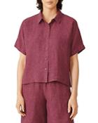 Eileen Fisher Linen Classic Collar Shirt
