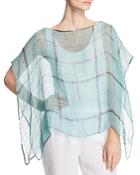 Eileen Fisher Organic Linen Tie-dye Poncho