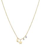 Meira T 14k White And Yellow Gold Diamond Mini Moon And Star Charm Necklace, 17