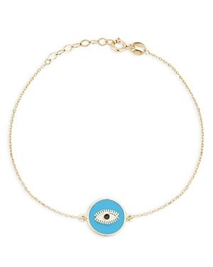 Bloomingdale's 14k Yellow Gold Evil Eye Bracelet