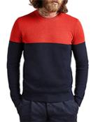 Ted Baker Icepop Colorblocked Cotton Blend Sweater