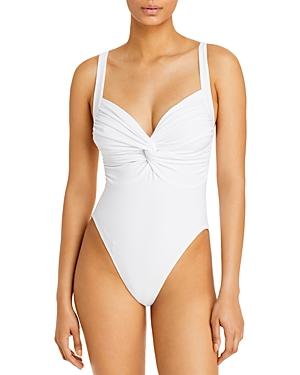 Norma Kamali Twist Front One Piece Swimsuit