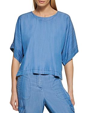 Dkny Drop Shoulder Crop Top