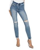 Good American Good Legs Frayed Jeans In Blue612