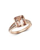 Bloomingdale's Morganite & Diamond Cocktail Ring In 14k Rose Gold - 100% Exclusive