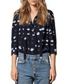 Zadig & Voltaire Touch Polka-dot-printed Silk Tunic