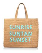 Btb Los Angeles Sunrise/sunset Straw Tote