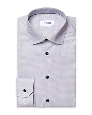 Eton Slim Fit Micro Check Dress Shirt