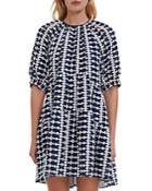 Maje Ridol Printed Open Back Dress