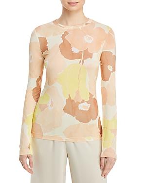 St. John Watercolor Floral Print Top