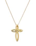 Bloomingdale's Open Cross Pendant Necklace In 14k Yellow Gold, 18 - 100% Exclusive