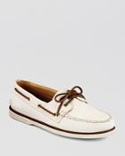 Sperry Gold Eyelet Leather Boat Shoes