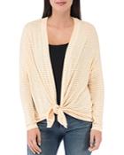 B Collection By Bobeau Cecile Striped Tie-front Cardigan